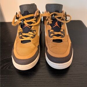 Nike Air Jordan Brown, Tan & Navy High-Top Sneakers